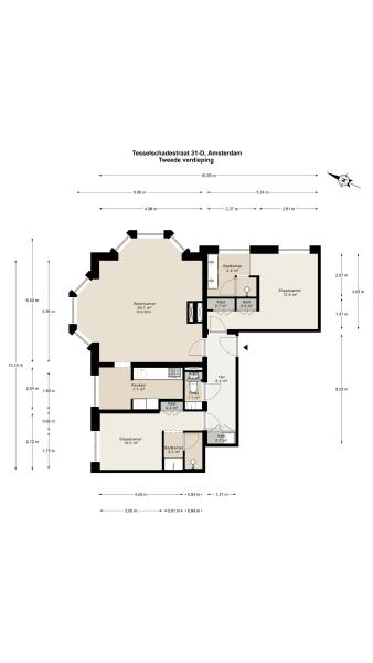 Floor Plan 1 - Tesselschadestraat 31 D