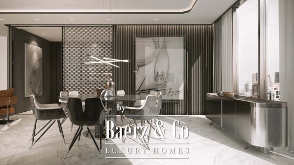 photo 2 Iconic 3-Bedroom Apartment | Da Vinci Tower by Pagani | Canal View Luxury