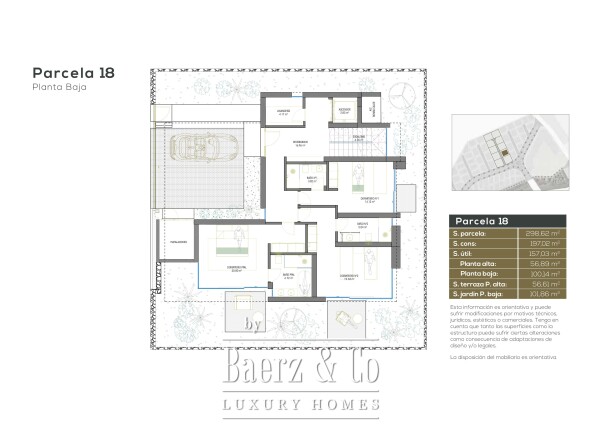 Floor Plan 2 - Newly built beachfront villa in a residential area.