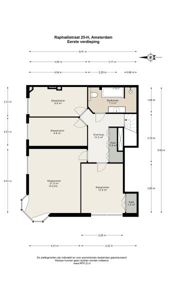 Floor Plan 3 - Raphaëlstraat 25 H